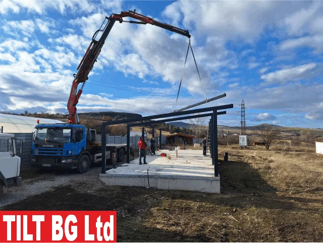 Хале за кокошки — общ изглед след завършване на обекта