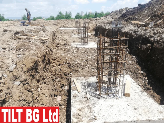Метална конструкция хале, финален етап на монтажа в София